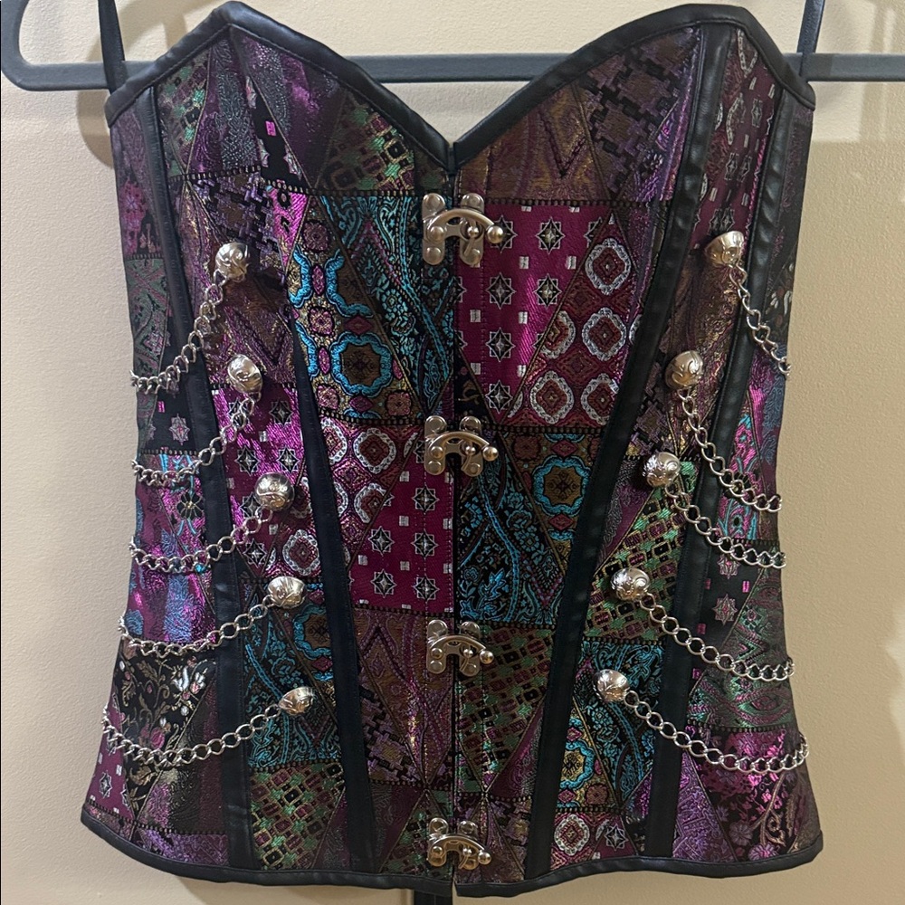 Elegant Multicolor Corset Top - Picture 2 of 8